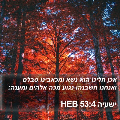 ישעיה 53:4 HEB Bible Verse Image
