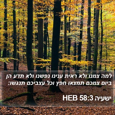 ישעיה 58:3 HEB Bible Verse Image