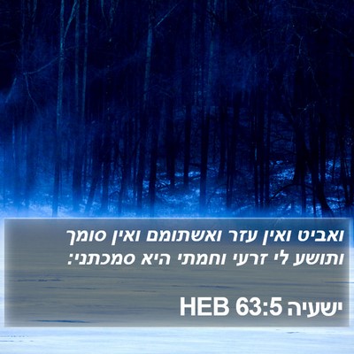 ישעיה 63:5 HEB Bible Verse Image