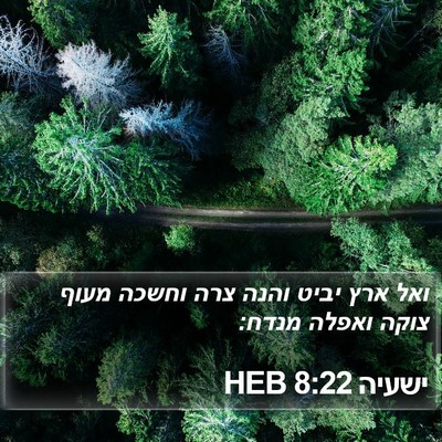 ישעיה 8:22 HEB Bible Verse Image
