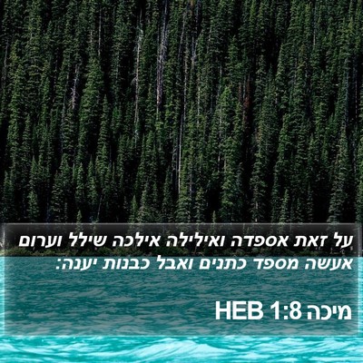 מיכה 1:8 HEB Bible Verse Image