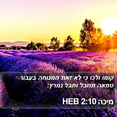 מיכה 2:10 HEB Bible Verse Image
