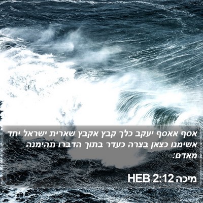 מיכה 2:12 HEB Bible Verse Image