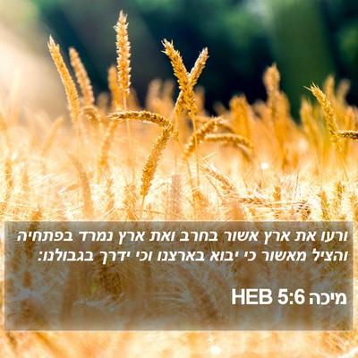מיכה 5:6 HEB Bible Verse Image