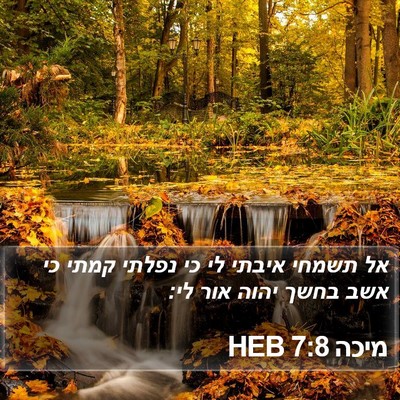 מיכה 7:8 HEB Bible Verse Image