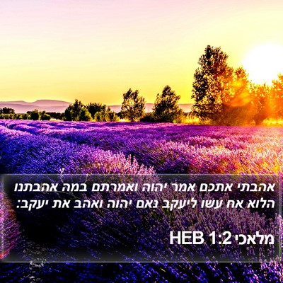 מלאכי 1:2 HEB Bible Verse Image