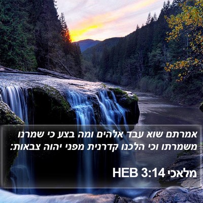 מלאכי 3:14 HEB Bible Verse Image