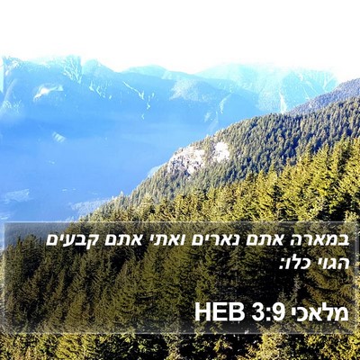 מלאכי 3:9 HEB Bible Verse Image