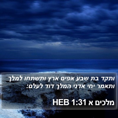 מלכים א 1:31 HEB Bible Verse Image