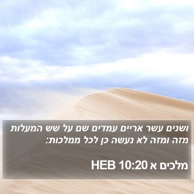 מלכים א 10:20 HEB Bible Verse Image