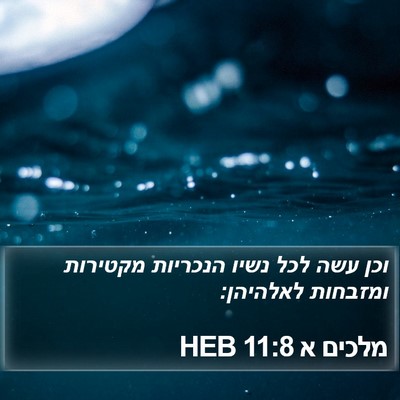 מלכים א 11:8 HEB Bible Verse Image