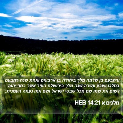 מלכים א 14:21 HEB Bible Verse Image