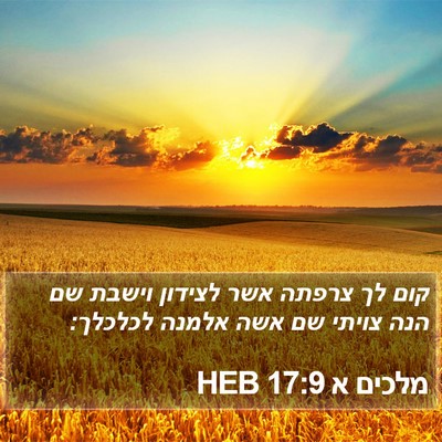 מלכים א 17:9 HEB Bible Verse Image