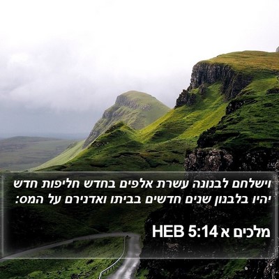 מלכים א 5:14 HEB Bible Verse Image