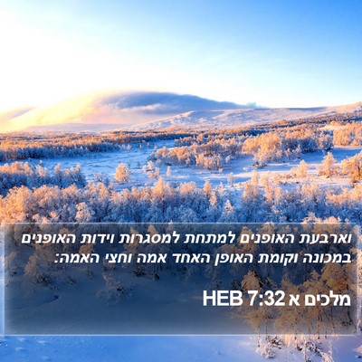 מלכים א 7:32 HEB Bible Verse Image