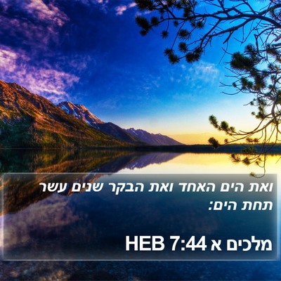 מלכים א 7:44 HEB Bible Verse Image