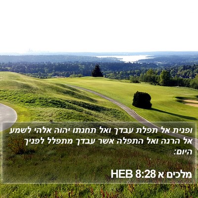 מלכים א 8:28 HEB Bible Verse Image
