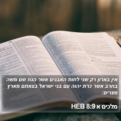 מלכים א 8:9 HEB Bible Verse Image