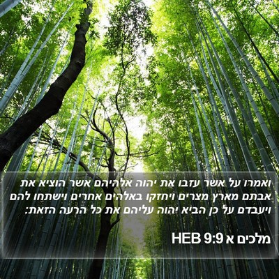 מלכים א 9:9 HEB Bible Verse Image