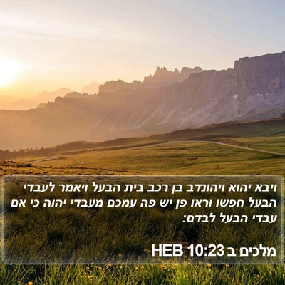 מלכים ב 10:23 HEB Bible Verse Image