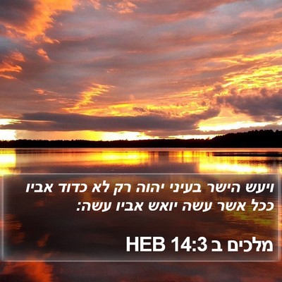 מלכים ב 14:3 HEB Bible Verse Image