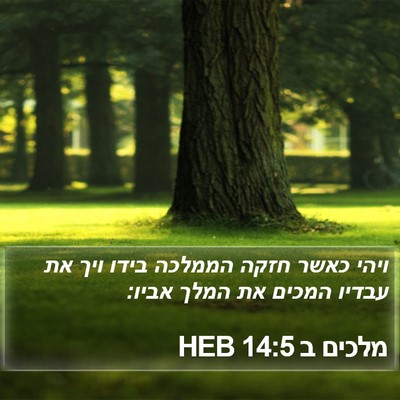 מלכים ב 14:5 HEB Bible Verse Image