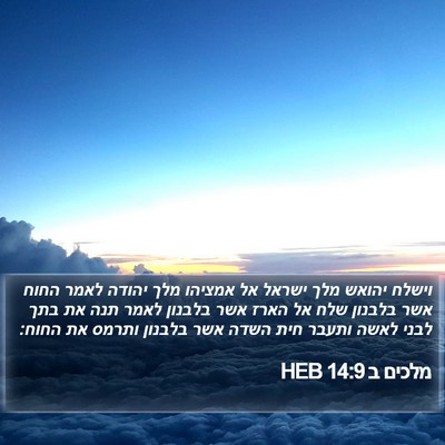 מלכים ב 14:9 HEB Bible Verse Image