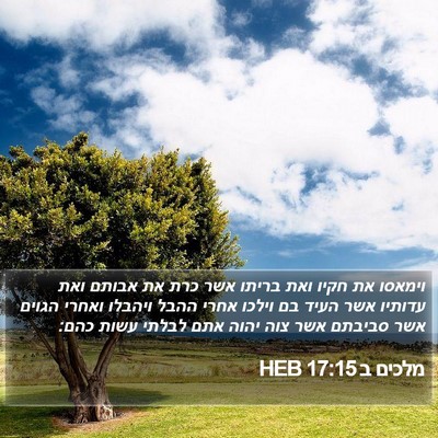 מלכים ב 17:15 HEB Bible Verse Image