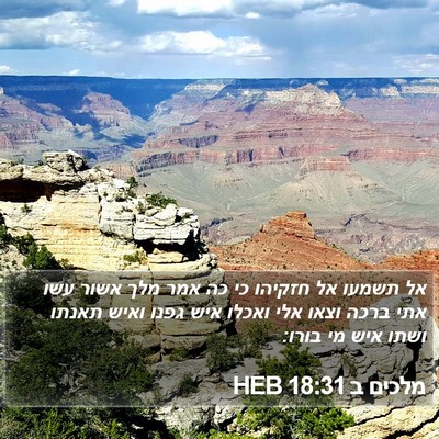 מלכים ב 18:31 HEB Bible Verse Image