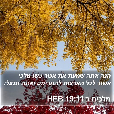 מלכים ב 19:11 HEB Bible Verse Image