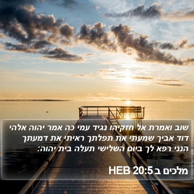 מלכים ב 20:5 HEB Bible Verse Image
