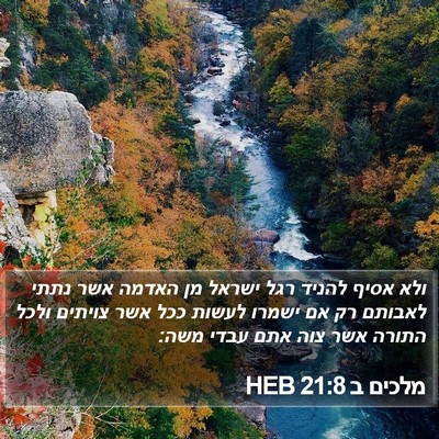 מלכים ב 21:8 HEB Bible Verse Image