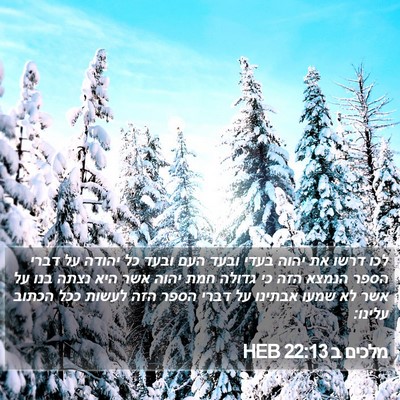 מלכים ב 22:13 HEB Bible Verse Image
