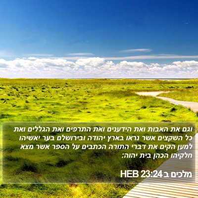 מלכים ב 23:24 HEB Bible Verse Image
