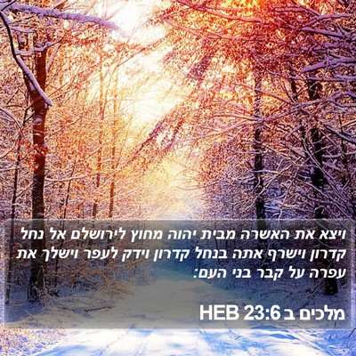 מלכים ב 23:6 HEB Bible Verse Image