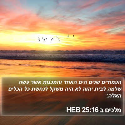 מלכים ב 25:16 HEB Bible Verse Image