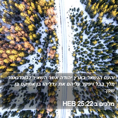 מלכים ב 25:22 HEB Bible Verse Image