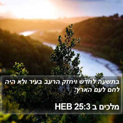 מלכים ב 25:3 HEB Bible Verse Image
