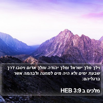 מלכים ב 3:9 HEB Bible Verse Image