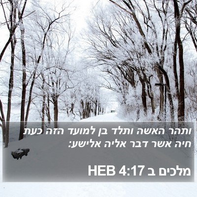 מלכים ב 4:17 HEB Bible Verse Image