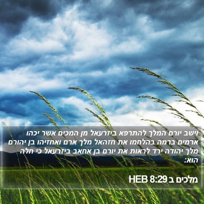 מלכים ב 8:29 HEB Bible Verse Image