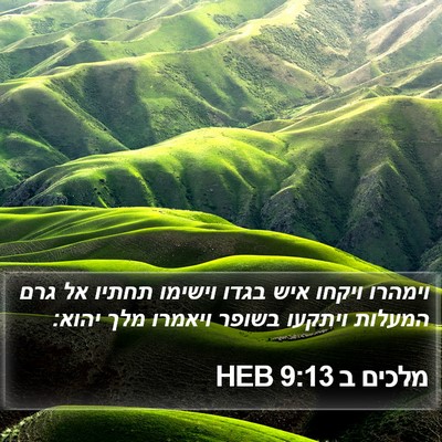 מלכים ב 9:13 HEB Bible Verse Image