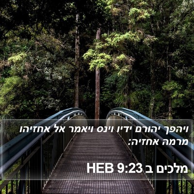 מלכים ב 9:23 HEB Bible Verse Image