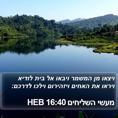 מעשי השליחים 16:40 HEB Bible Verse Image