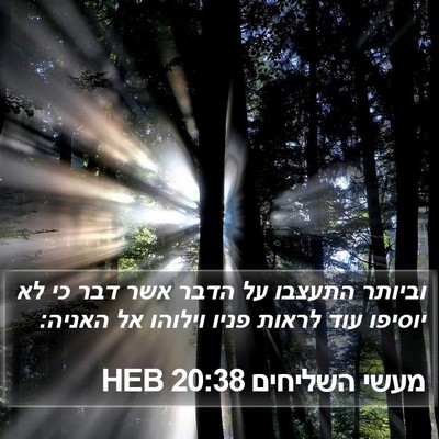 מעשי השליחים 20:38 HEB Bible Verse Image