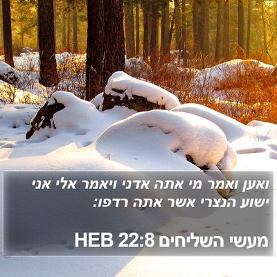מעשי השליחים 22:8 HEB Bible Verse Image