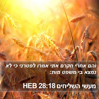 מעשי השליחים 28:18 HEB Bible Verse Image