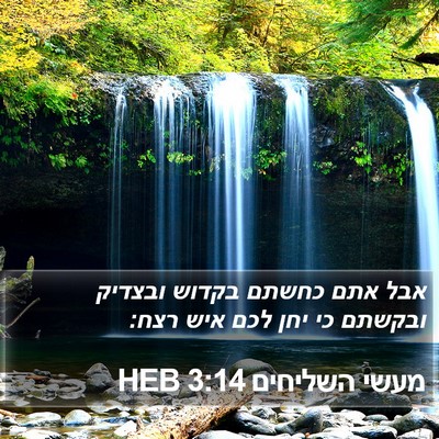 מעשי השליחים 3:14 HEB Bible Verse Image