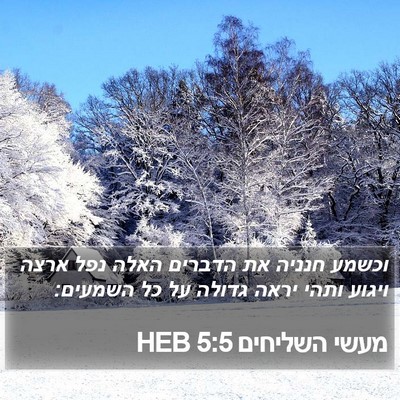 מעשי השליחים 5:5 HEB Bible Verse Image