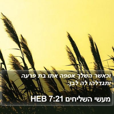 מעשי השליחים 7:21 HEB Bible Verse Image